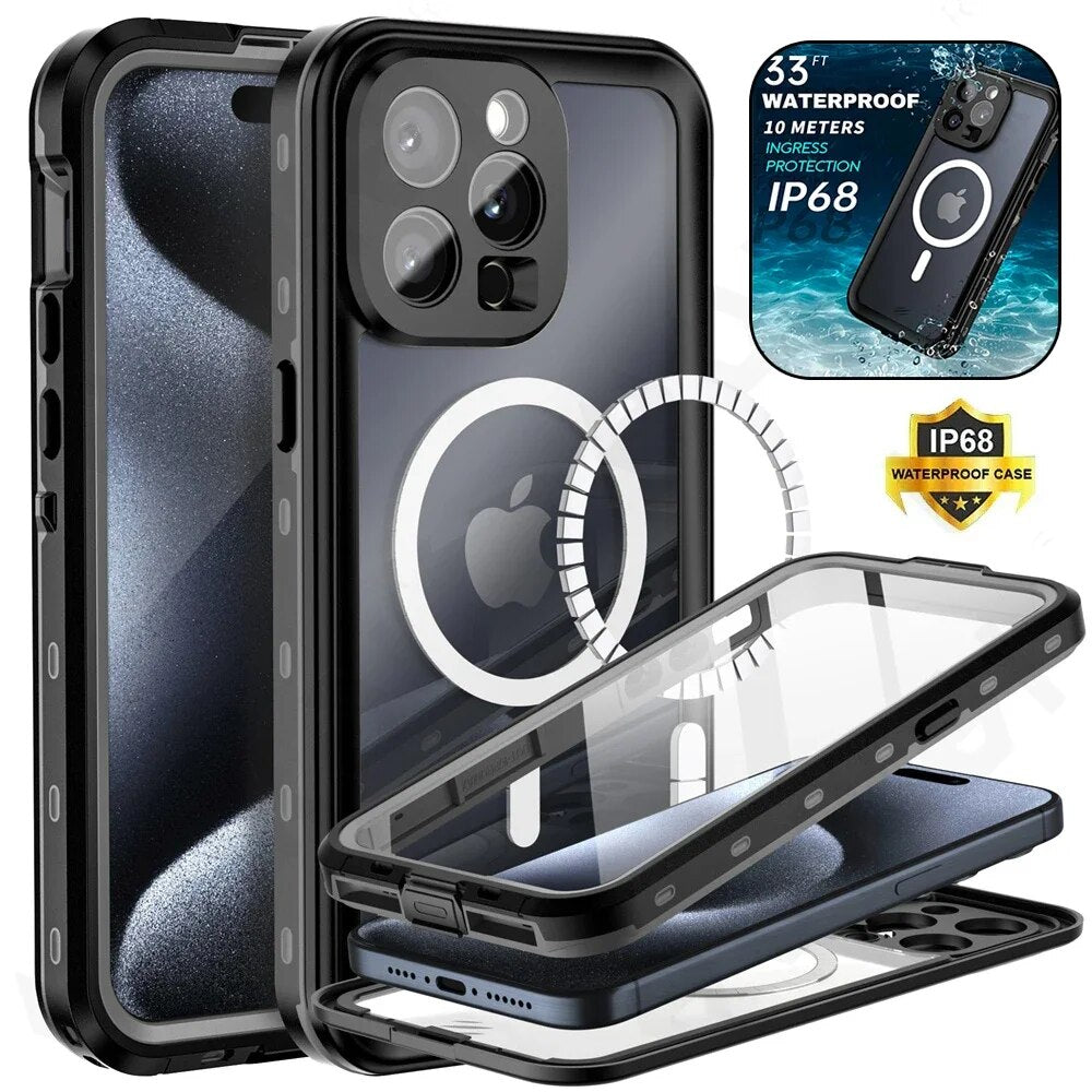 Waterproof Style MagSafe iPhone Case Full Body