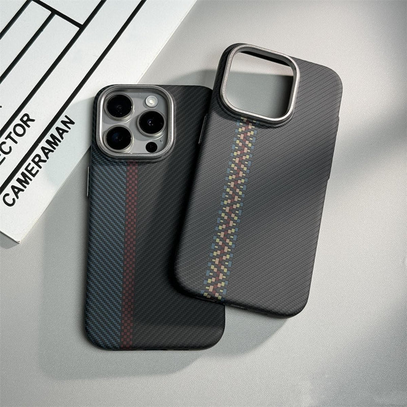 Carbon Fiber Texture MagSafe iPhone Case