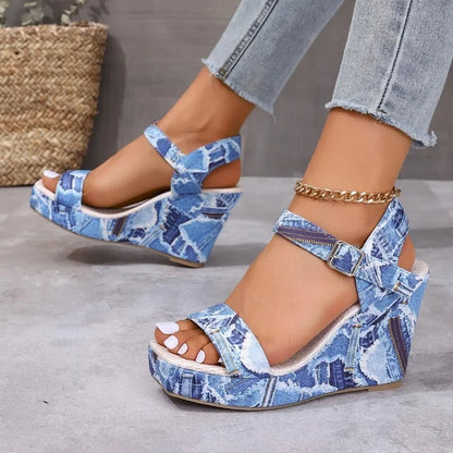 Averie Denim Wedges