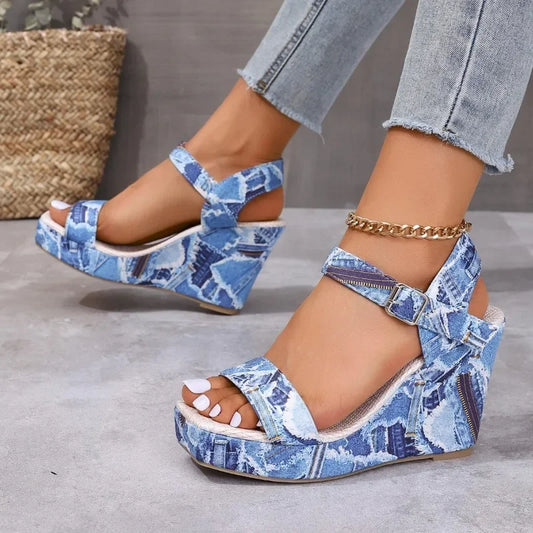 Averie Denim Wedges