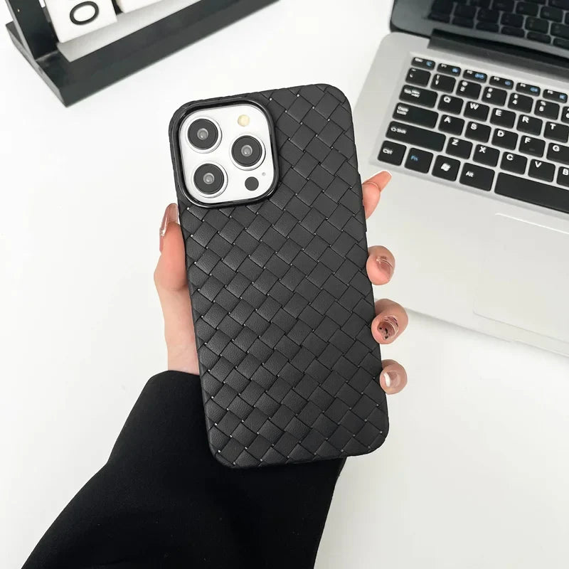 Braided Weave Texture iPhone Case Shockproof Slim Protective Cover