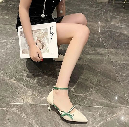Celestia Bow Strap Heels