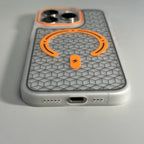 Sporty MagSafe iPhone Case with Honeycomb Cube Texture and Anti Slip Grip