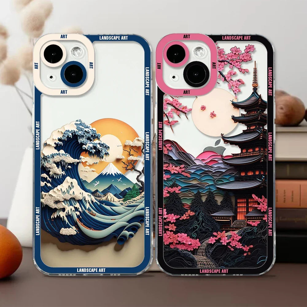 Vintage Japanese Scenery iPhone Case