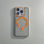 Sporty MagSafe iPhone Case with Honeycomb Cube Texture and Anti Slip Grip