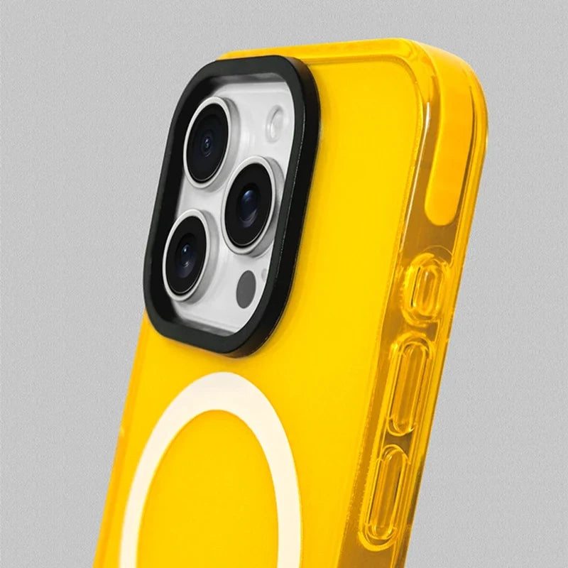 Clear Tinted MagSafe iPhone Case with Soft Bumper and Full Camera Protection