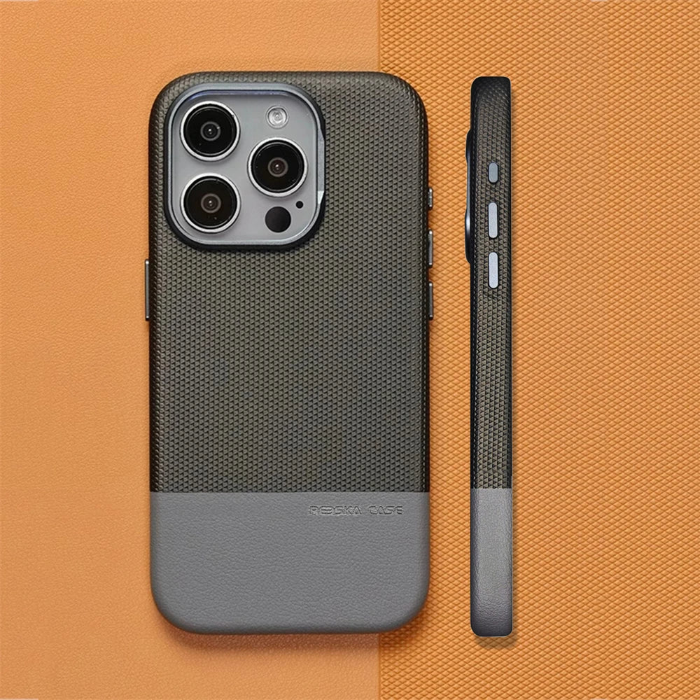 Two-Tone Leather iPhone Case
