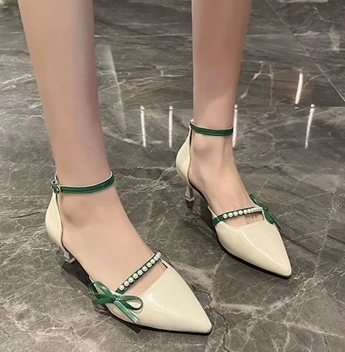 Celestia Bow Strap Heels