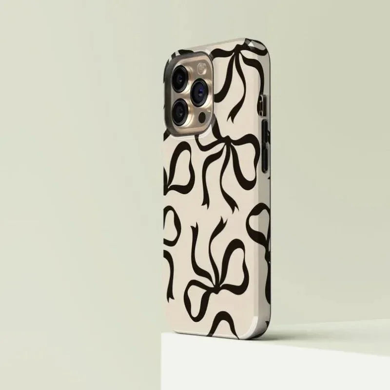 Bow Ribbon iPhone Case Aesthetic Coquette Design Shockproof Protective Back Cover