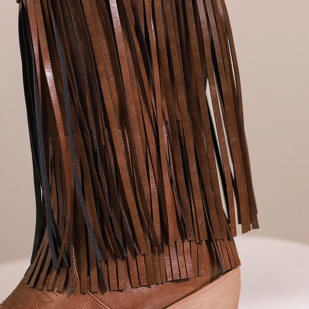 Carris Suede Leather Western Cowgirl Boots