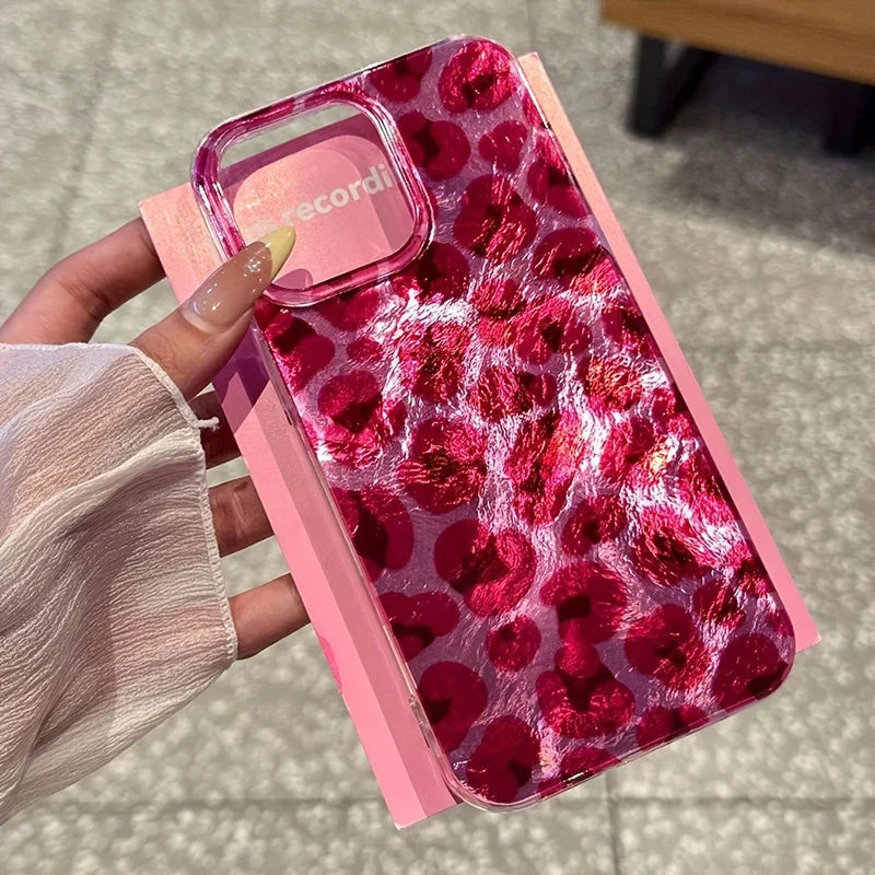 Pink Leopard Print iPhone Case