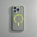 Sporty MagSafe iPhone Case with Honeycomb Cube Texture and Anti Slip Grip