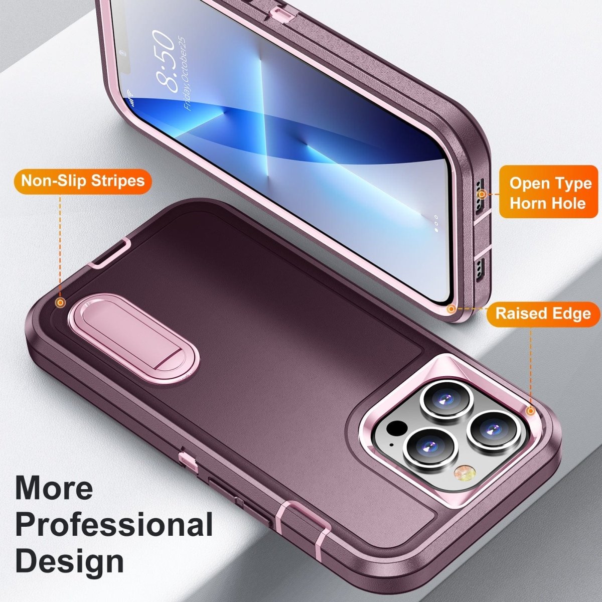 Heavy Duty iPhone Case with Built In Kickstand