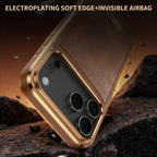 Vintage Leather iPhone Case Gold Edge