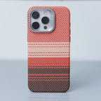 Checkered iPhone Case with Camera Lens Kickstand and Metal Style Frame