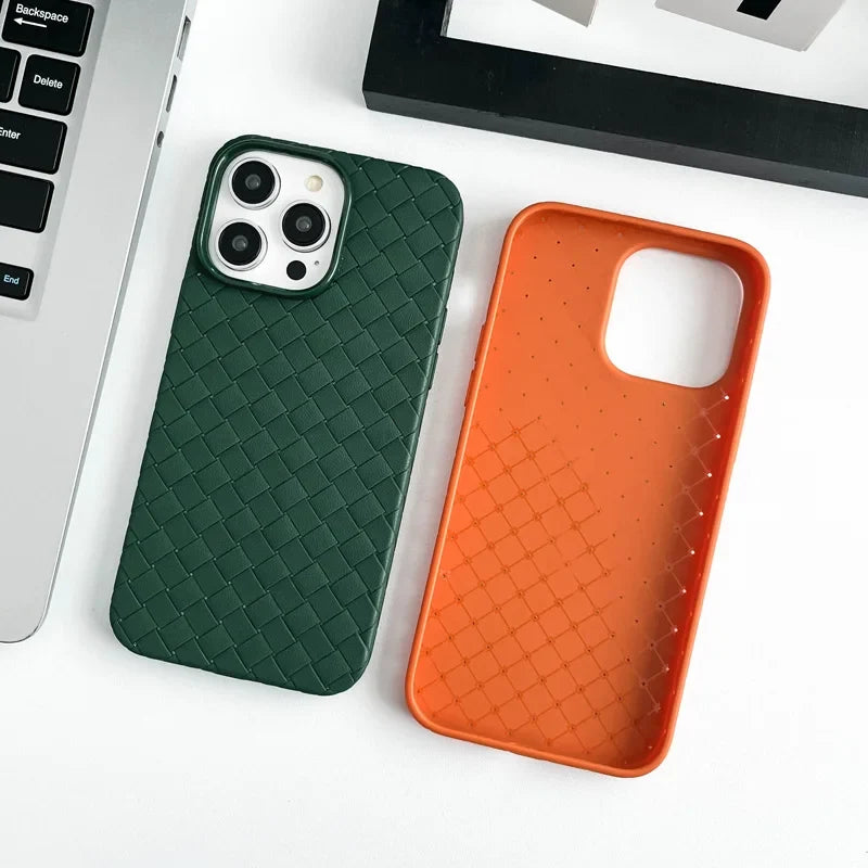 Braided Weave Texture iPhone Case Shockproof Slim Protective Cover