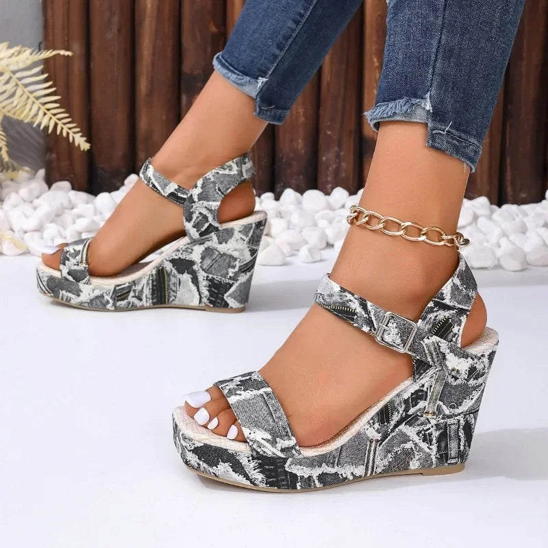 Averie Denim Wedges
