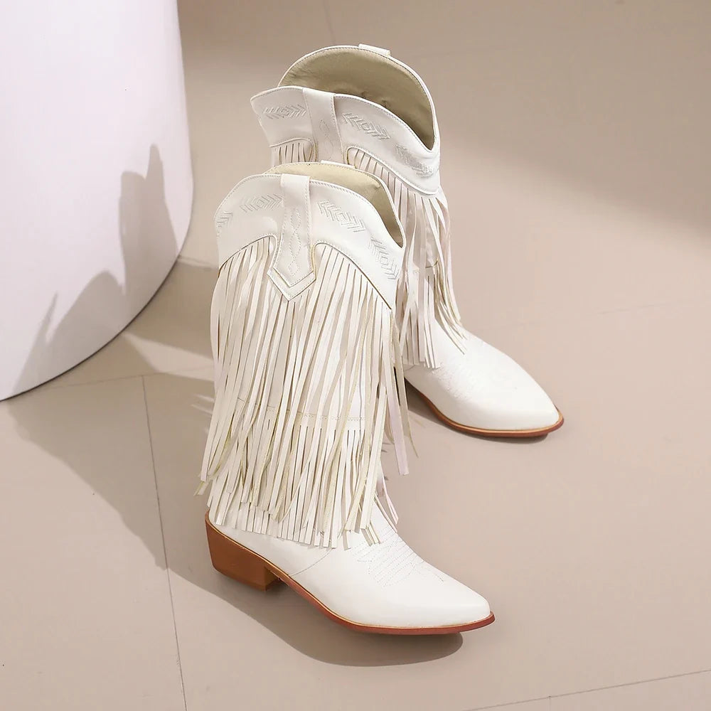 Carris Suede Leather Western Cowgirl Boots