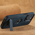 Premium Leather MagSafe iPhone Case with Built In Stand and Logo Cutout