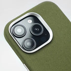 Woven Fabric iPhone Case with Metal Style Camera Frame and Lens Guard