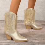 Savanna Fringe Western Cowgirl Boots