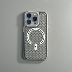 Sporty MagSafe iPhone Case with Honeycomb Cube Texture and Anti Slip Grip