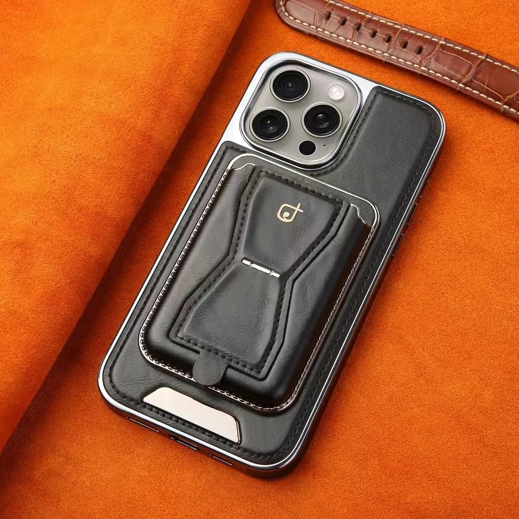 Leather MagSafe iPhone Case With Wallet and Flipstand