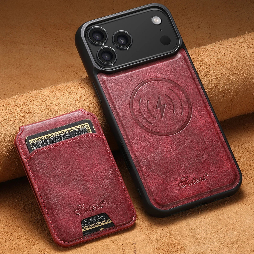 Leather MagSafe iPhone Case With Detachable Wallet