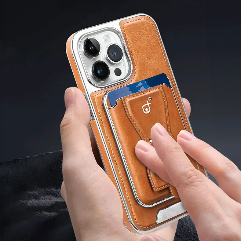 Leather MagSafe iPhone Case With Wallet and Flipstand