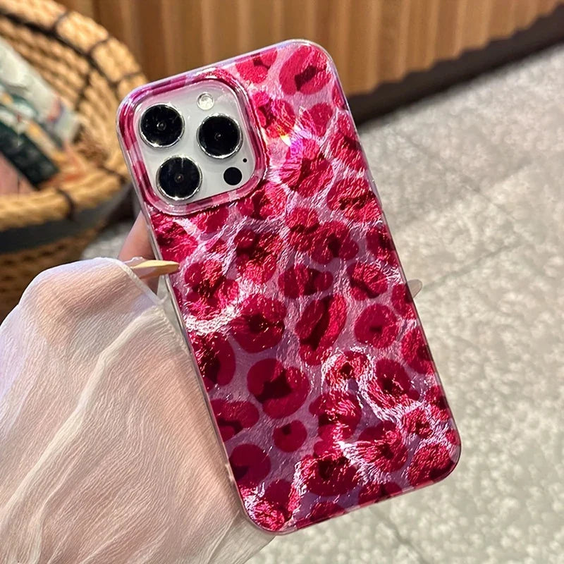 Pink Leopard Print iPhone Case