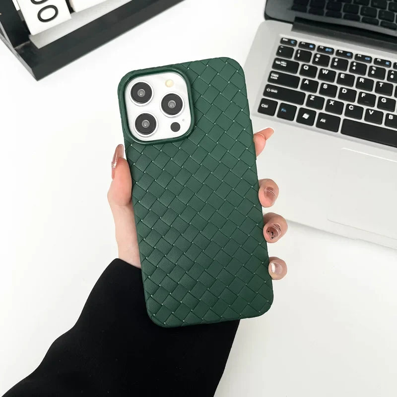 Braided Weave Texture iPhone Case Shockproof Slim Protective Cover