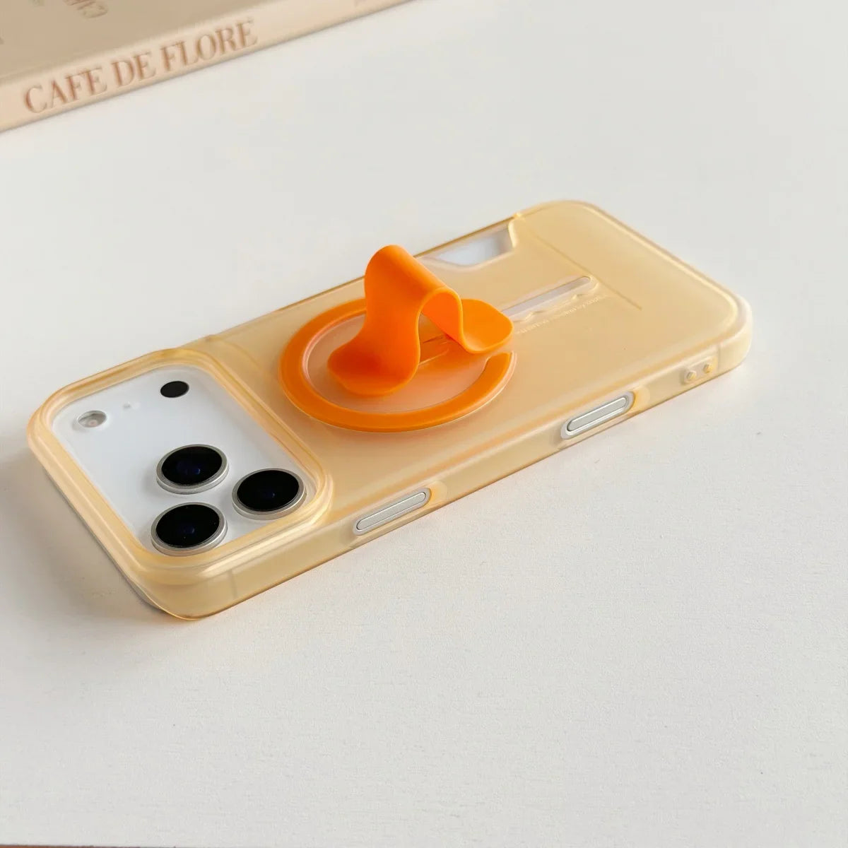 Translucent MagSafe iPhone Case With Grip Stand