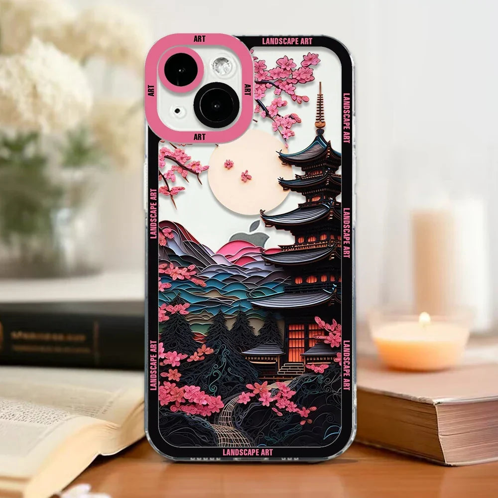 Vintage Japanese Scenery iPhone Case