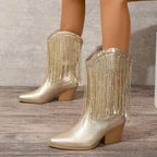Savanna Fringe Western Cowgirl Boots