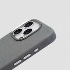 Woven Fabric iPhone Case with Metal Style Camera Frame and Lens Guard