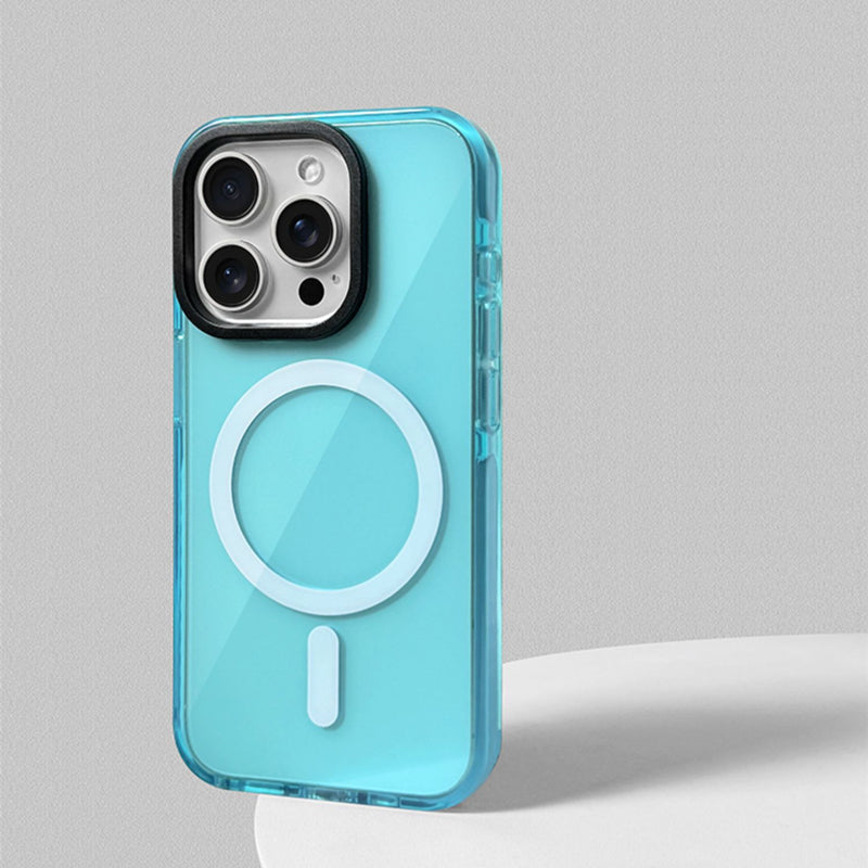 Clear Tinted MagSafe iPhone Case with Soft Bumper and Full Camera Protection