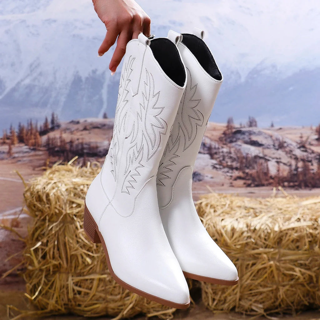 Sierra Western Leather Cowgirl Boots