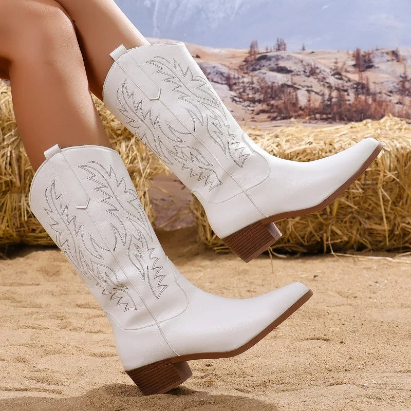 Sierra Western Leather Cowgirl Boots