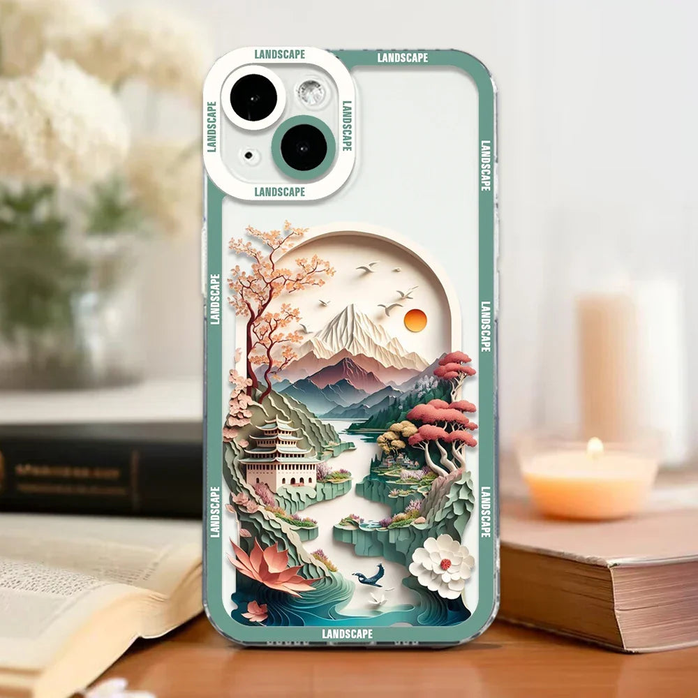 Vintage Eastern Scenery iPhone Case