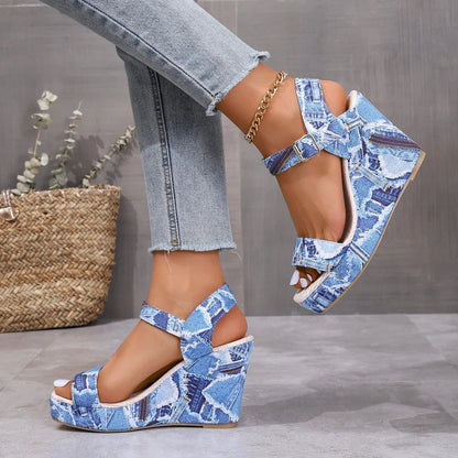 Averie Denim Wedges