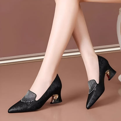 Emerald Block Heels