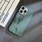 Camo Pattern iPhone Case with Metal Style Camera Frame and Lens Guard
