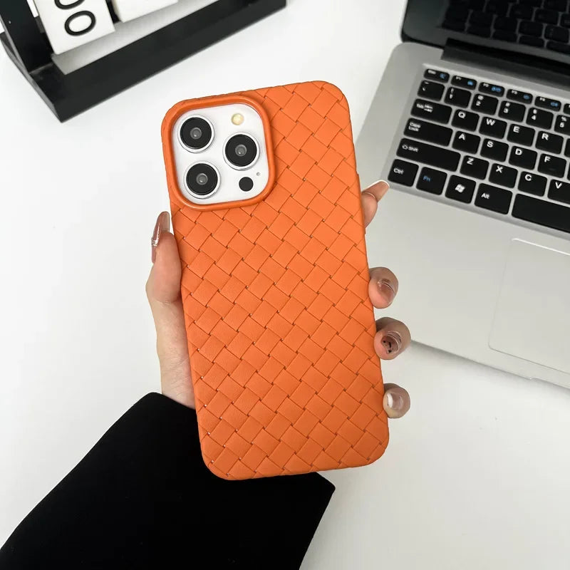 Braided Weave Texture iPhone Case Shockproof Slim Protective Cover
