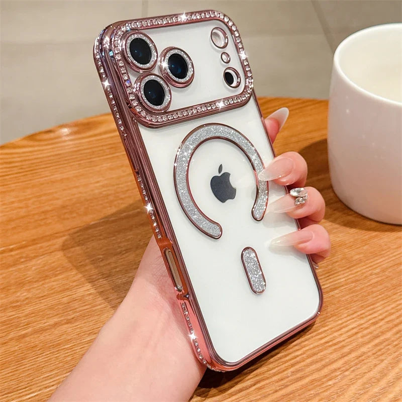 Glitter Diamond MagSafe iPhone Case Clear