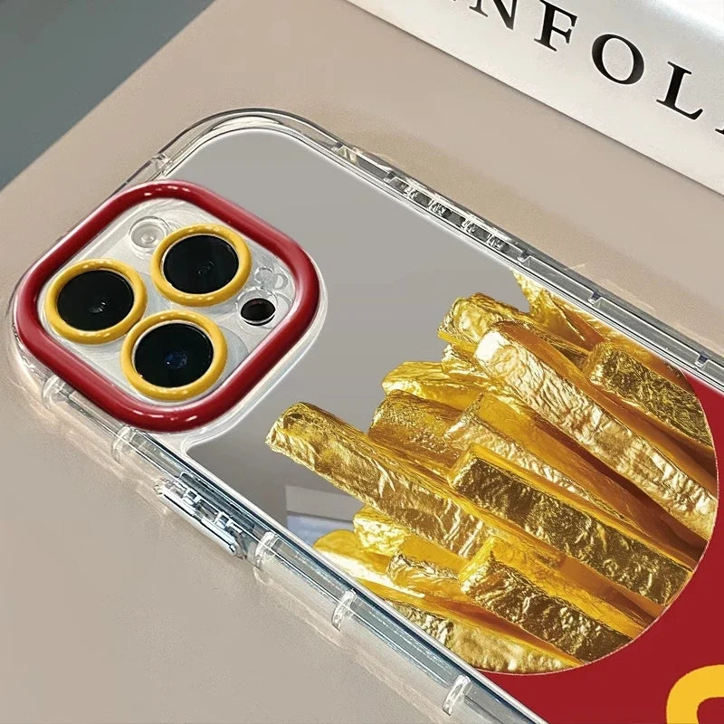 Funny French Fries Mirror iPhone Case