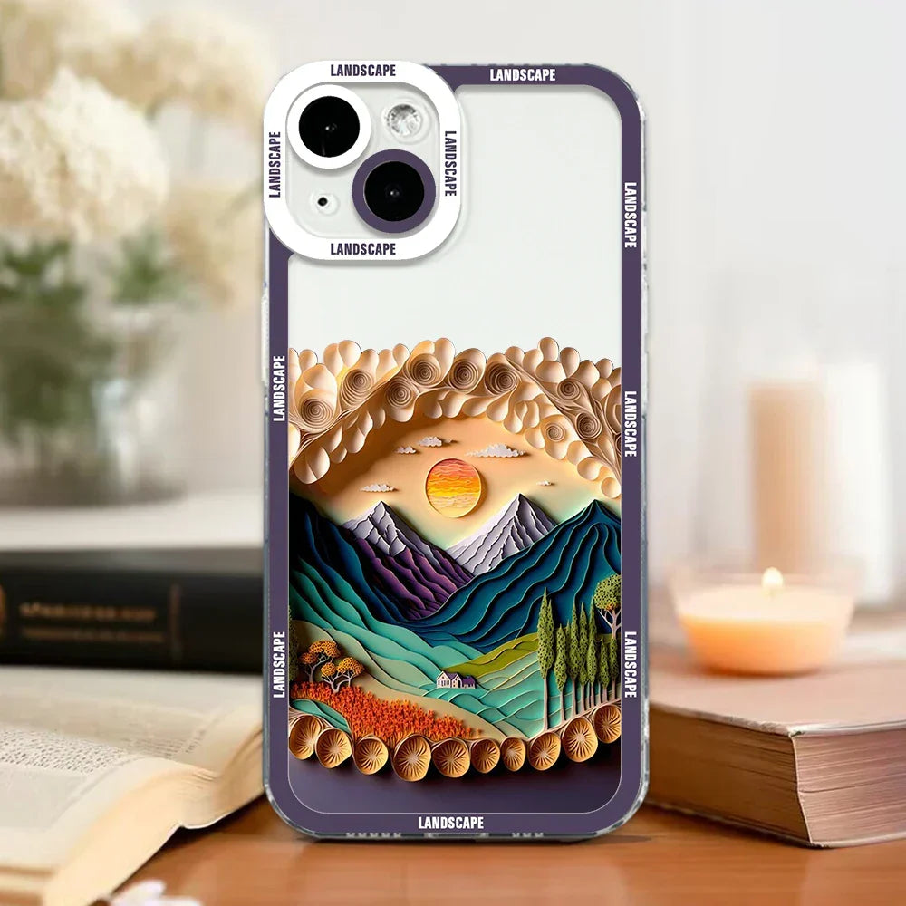 Fantasy Scenery Illustration Clear iPhone Case