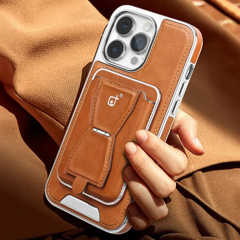 Leather MagSafe iPhone Case With Wallet and Flipstand