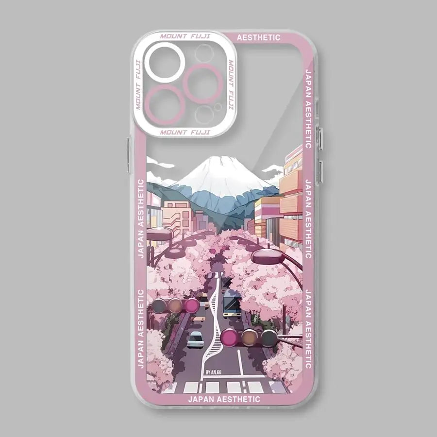 Japan Aesthetic Cherry Blossom iPhone Case
