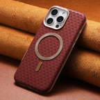 Luxury Woven Texture MagSafe iPhone Case