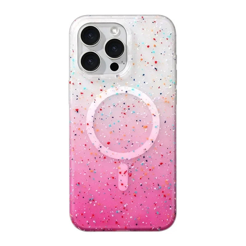 Speckled Magsafe Silicone iPhone Case with Soft Touch Finish & Camera Lens Protection